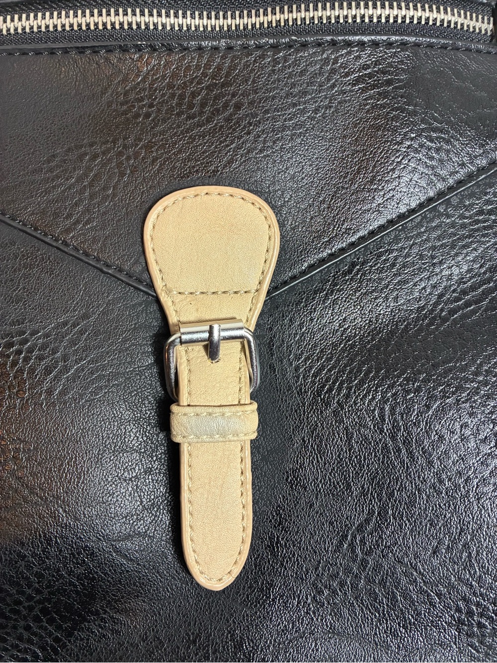 Charming Charlie Black Faux Leather Small Crossbody Bag Adjustable Strap - Picture 7 of 15